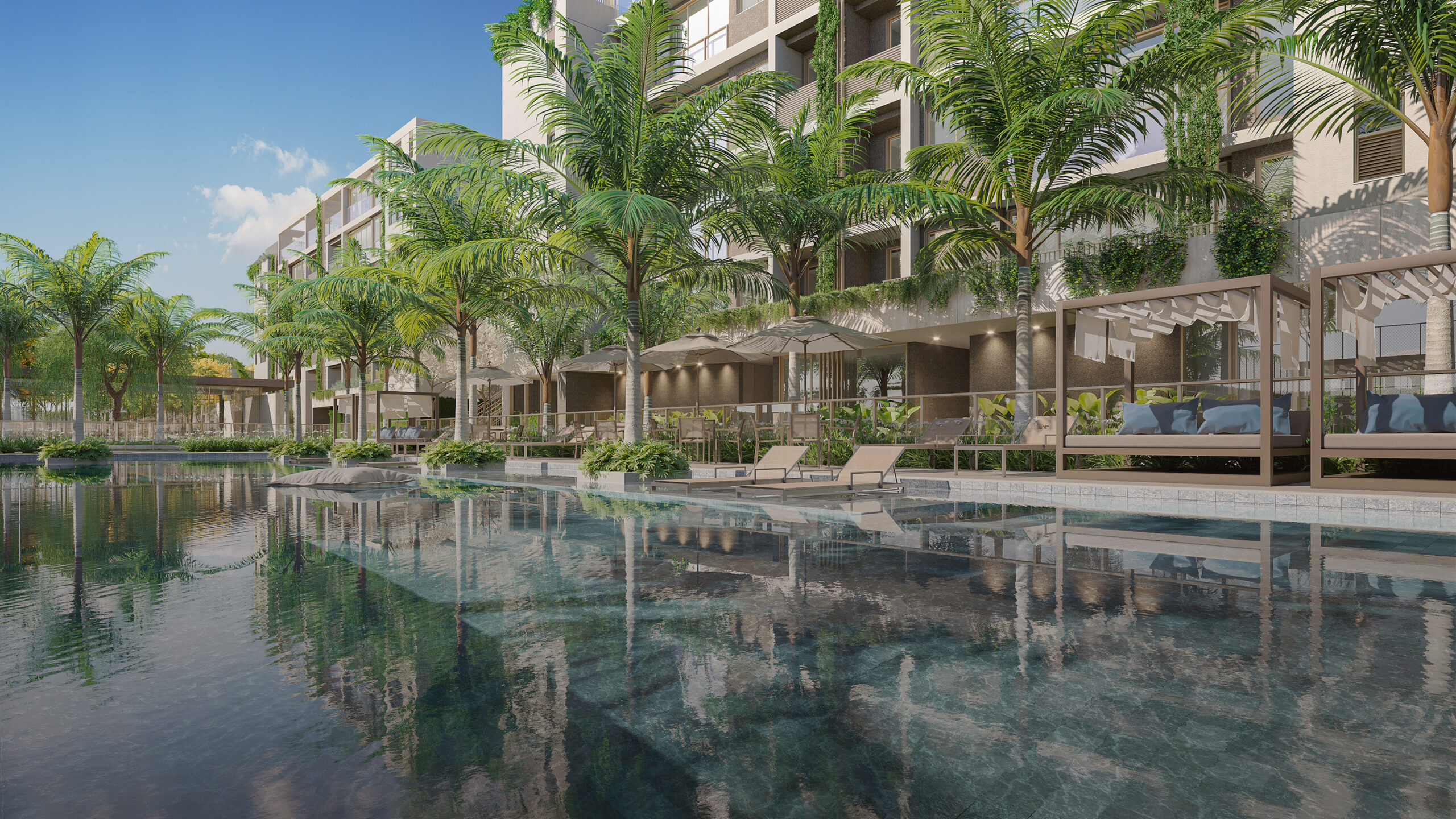 Fachada do Jardins Residence, no Lago Norte